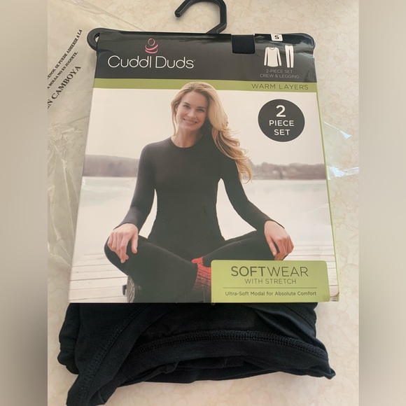 NEW Women's Cuddl Duds Under Scrubs Crewneck Top and Bottom Set Size:Small - Picture 3 of 7